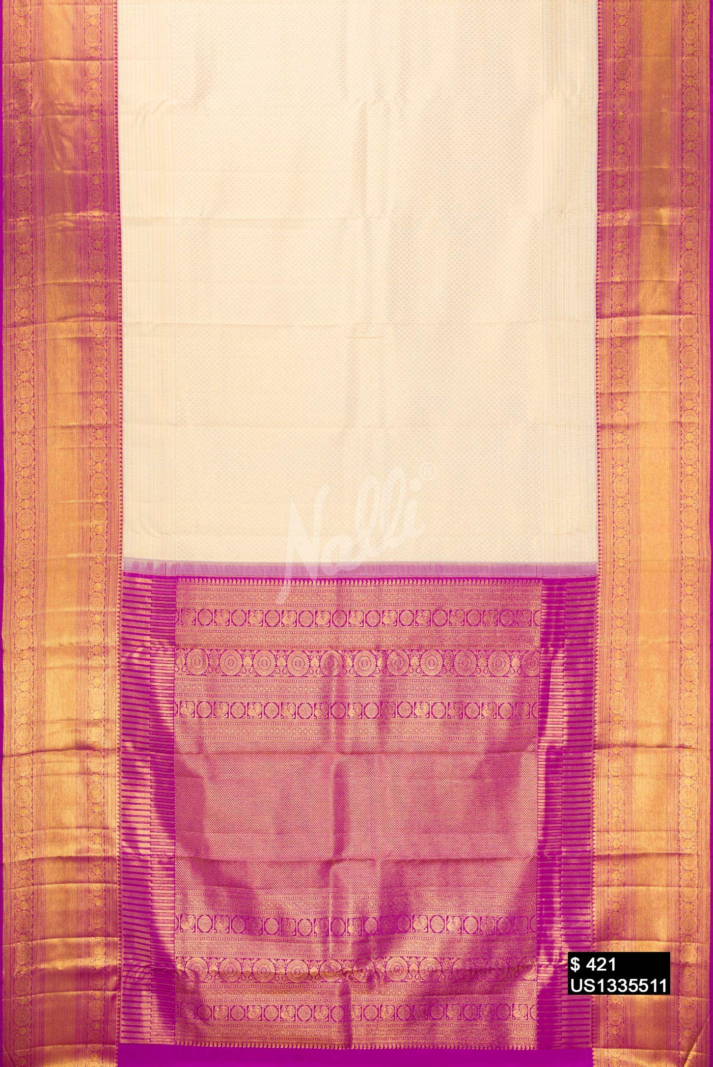Sandal Kanchipuram Silk Saree
