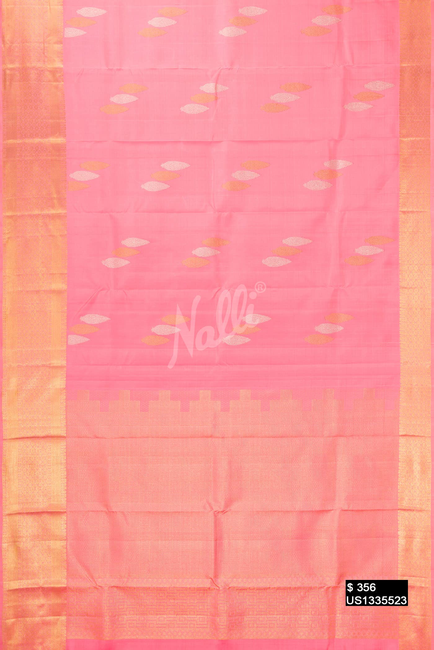 Pink Kanchipuram Silk Saree