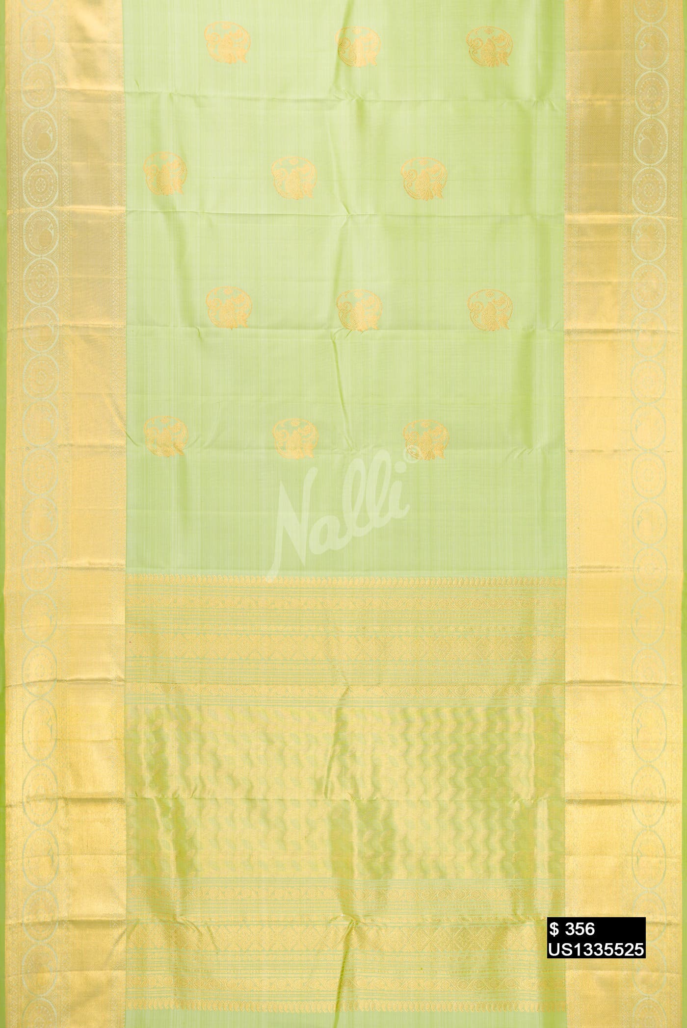 Light Green Kanchipuram Silk Saree