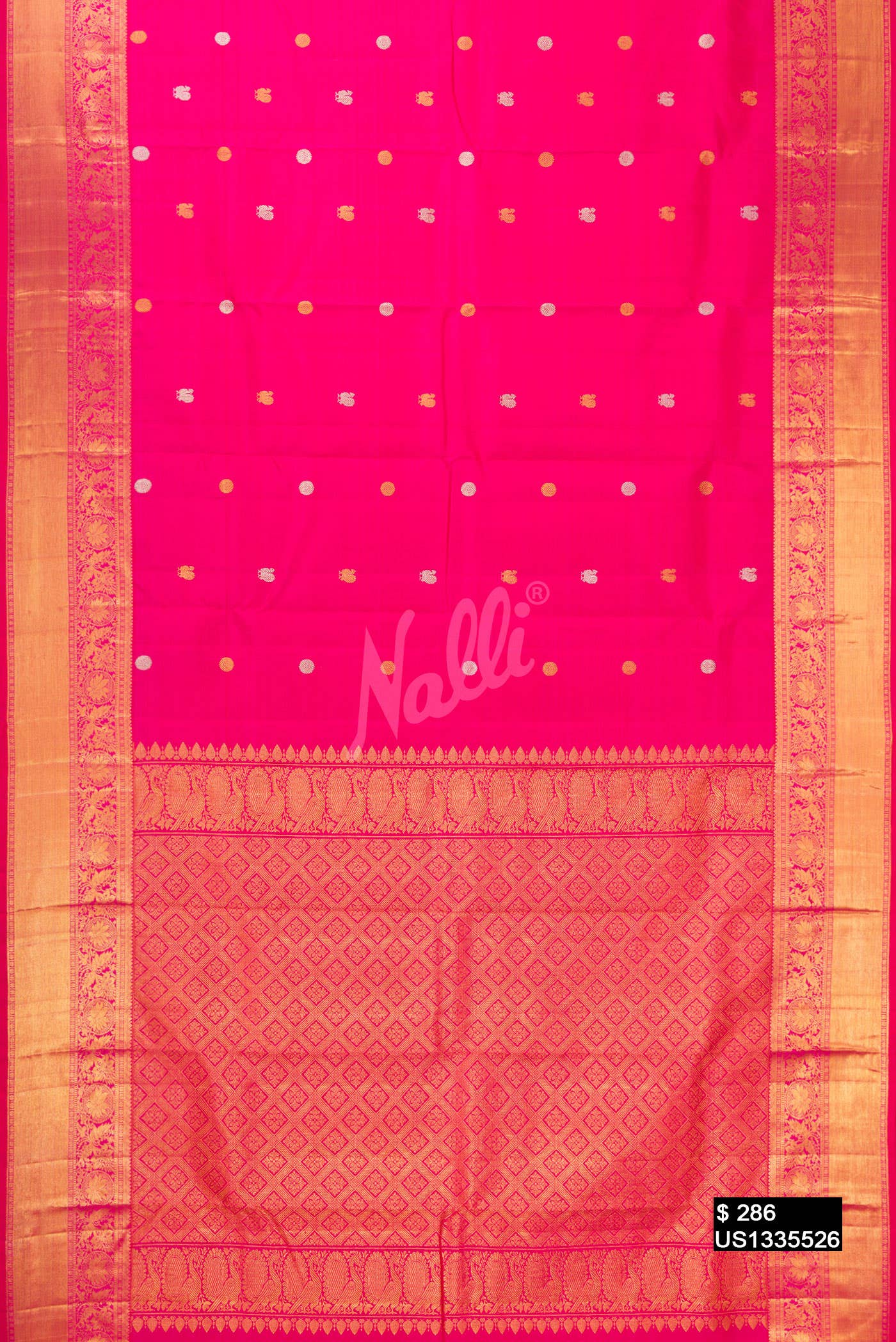 Pink Kanchipuram Silk Saree