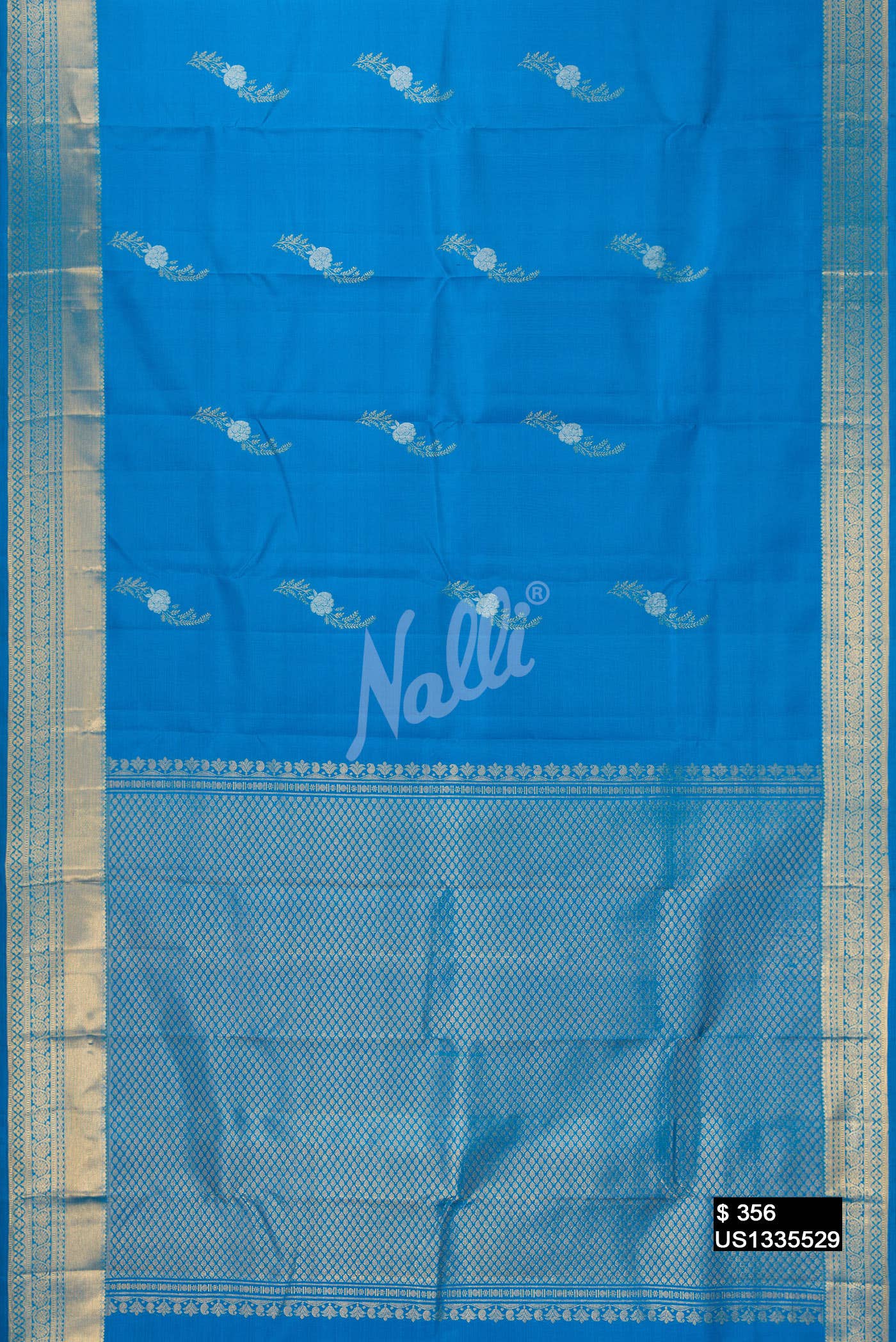 Blue Kanchipuram Silk Saree