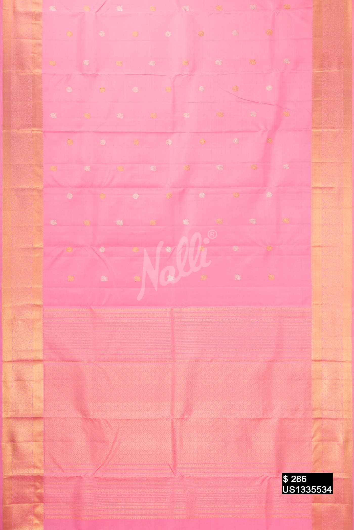 Pink Kanchipuram Silk Saree