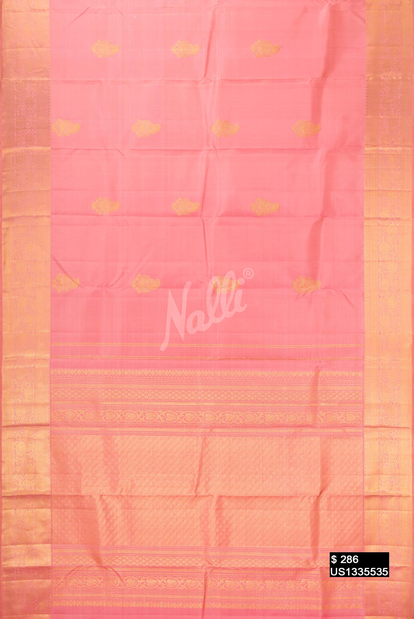 Pink Kanchipuram Silk Saree