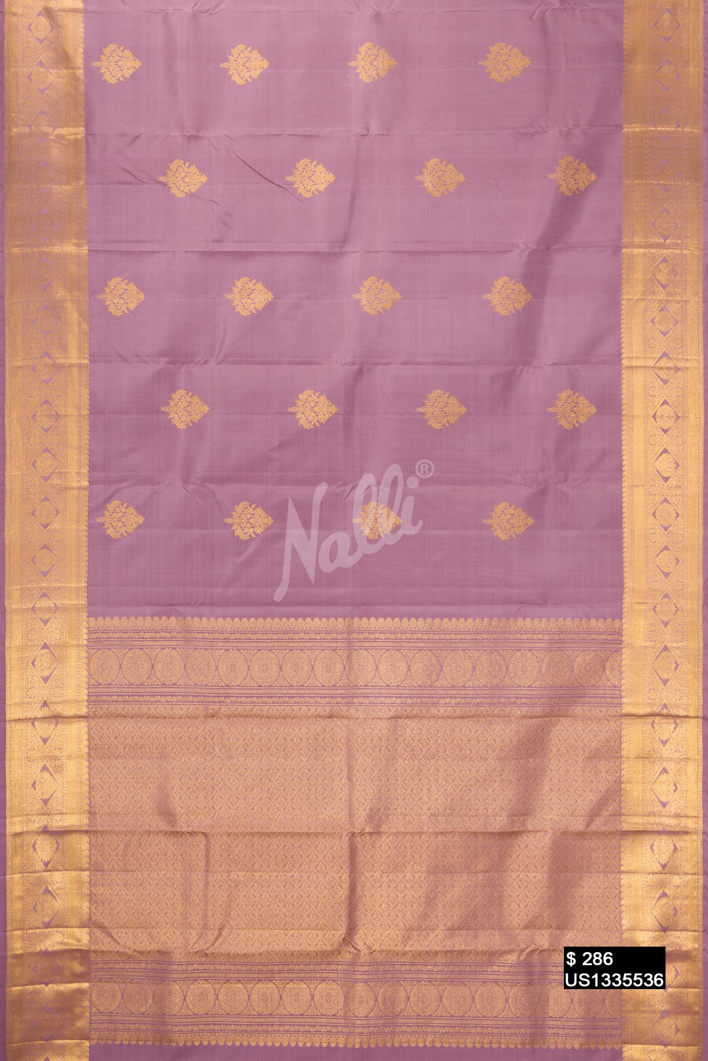 Lavender Kanchipuram Silk Saree