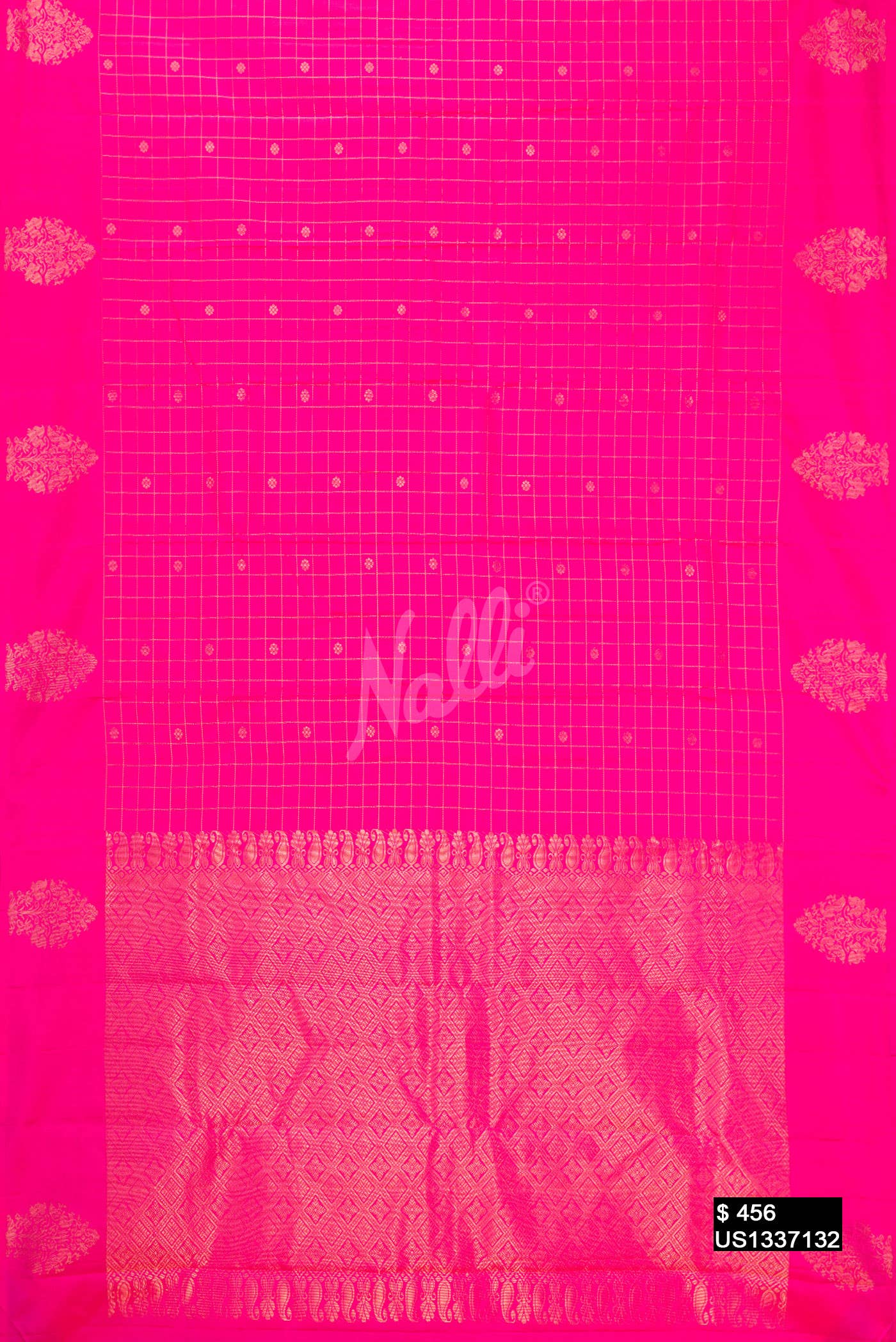 Pink Kanchipuram Silk Saree