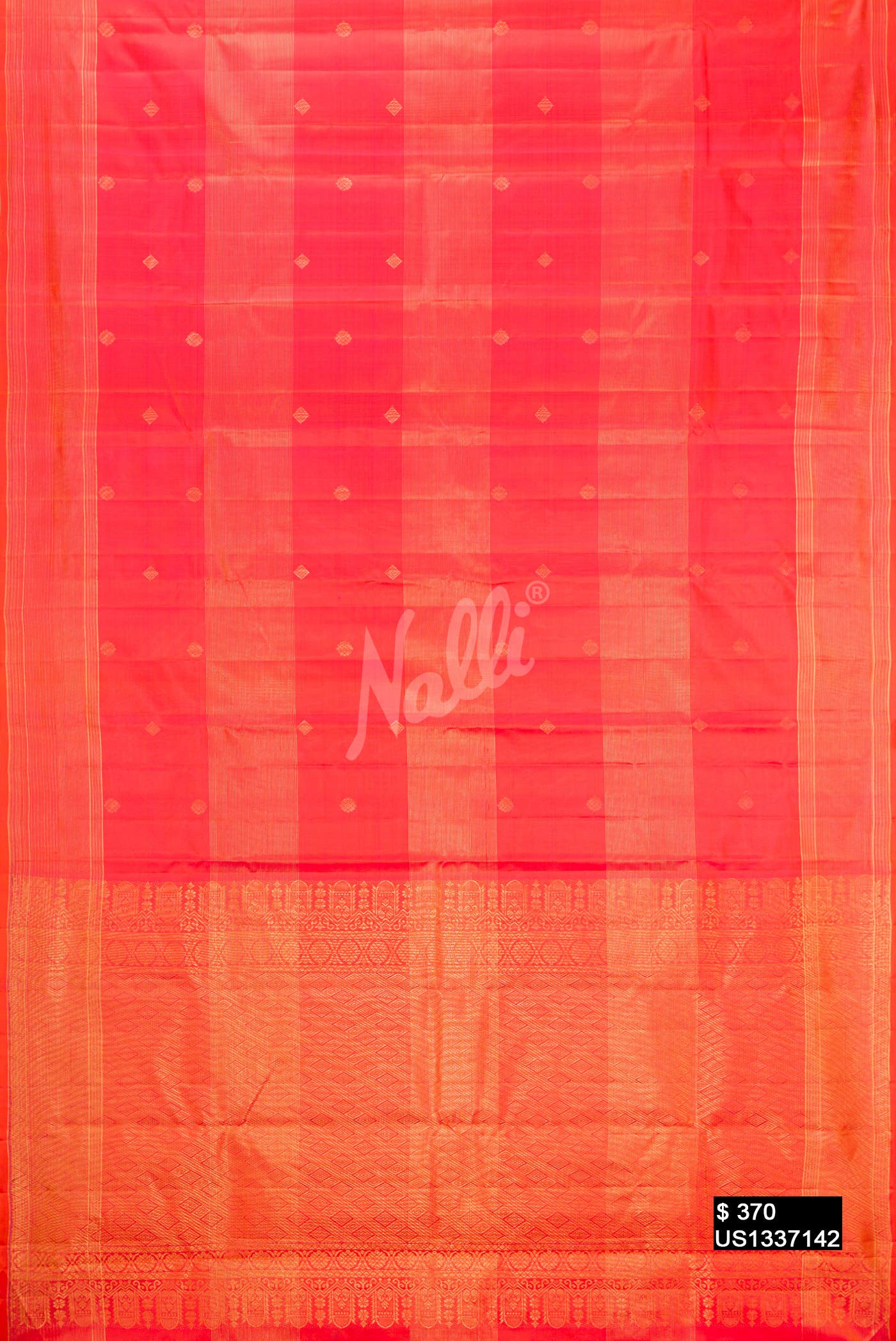 Orange Kanchipuram Silk Saree