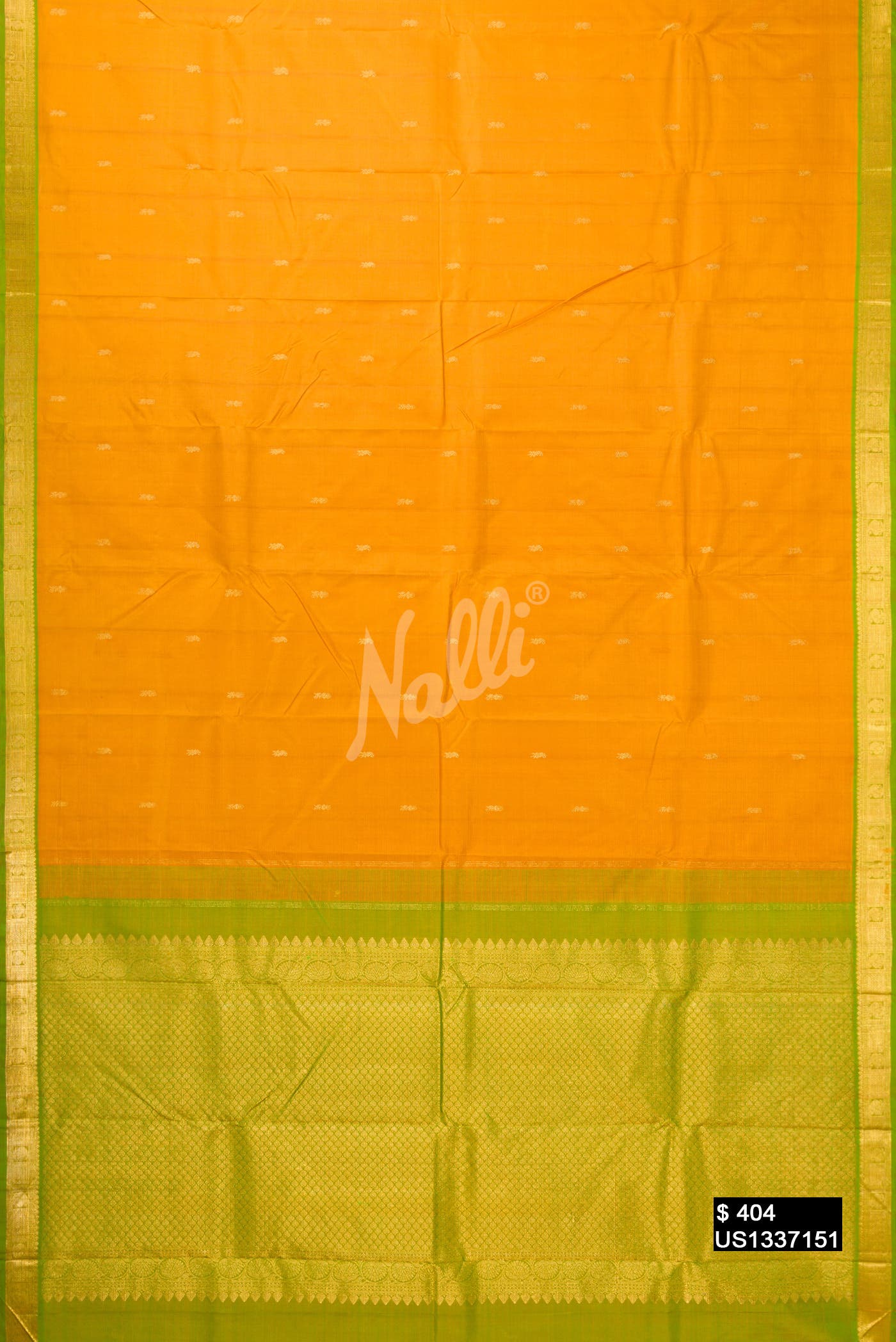 Mustard Kanchipuram Silk Saree