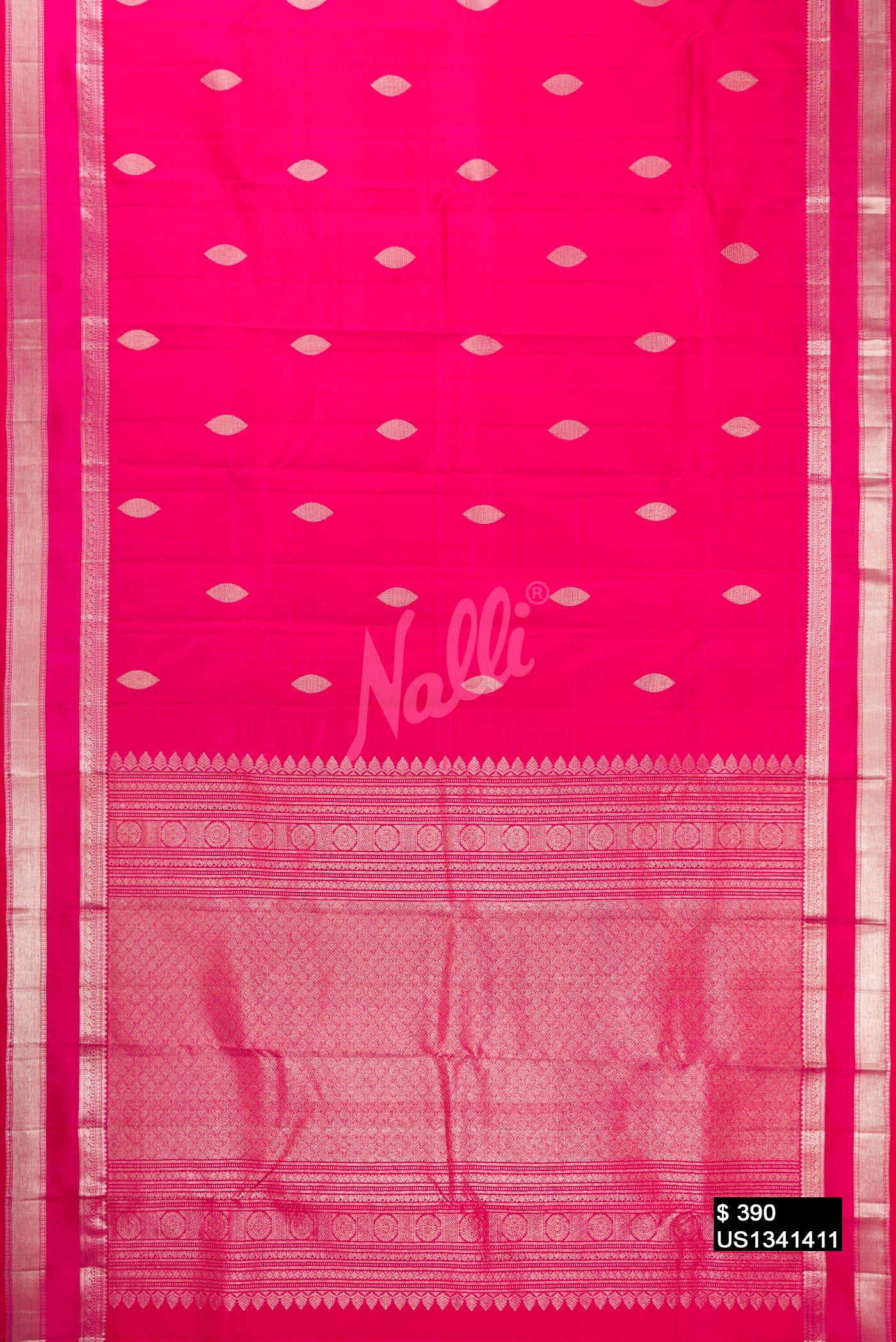 Pink Kanchipuram Silk Saree