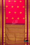 Coral Kanchipuram Silk Saree