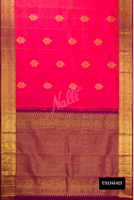 Rani Pink Kanchipuram Silk Saree