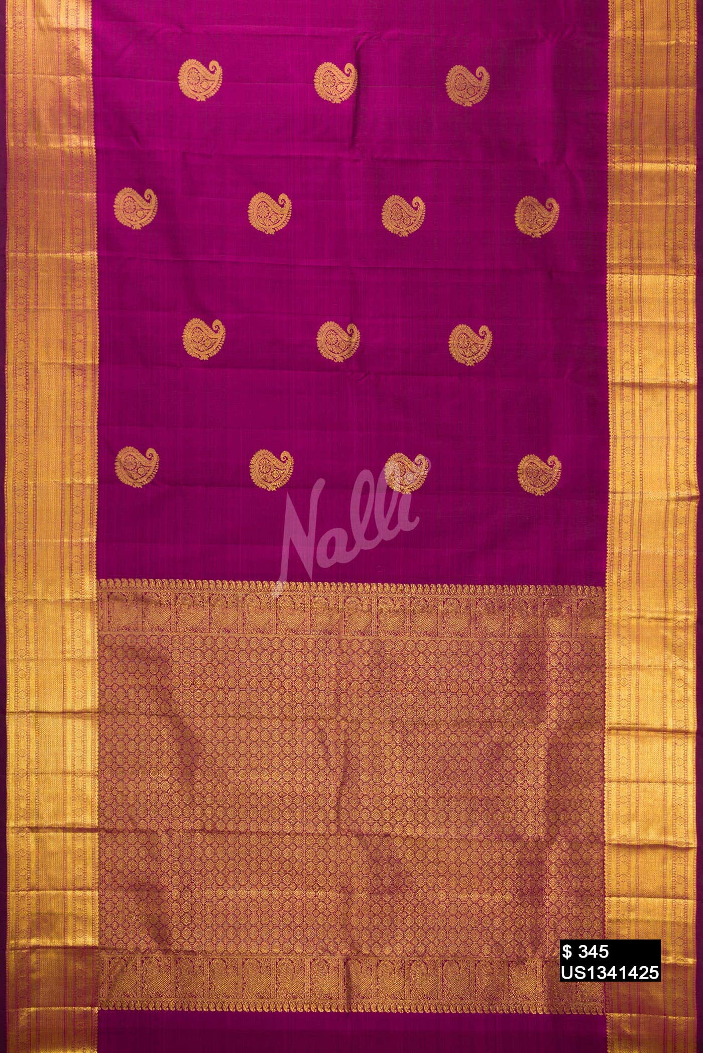 Magenta Kanchipuram Silk Saree