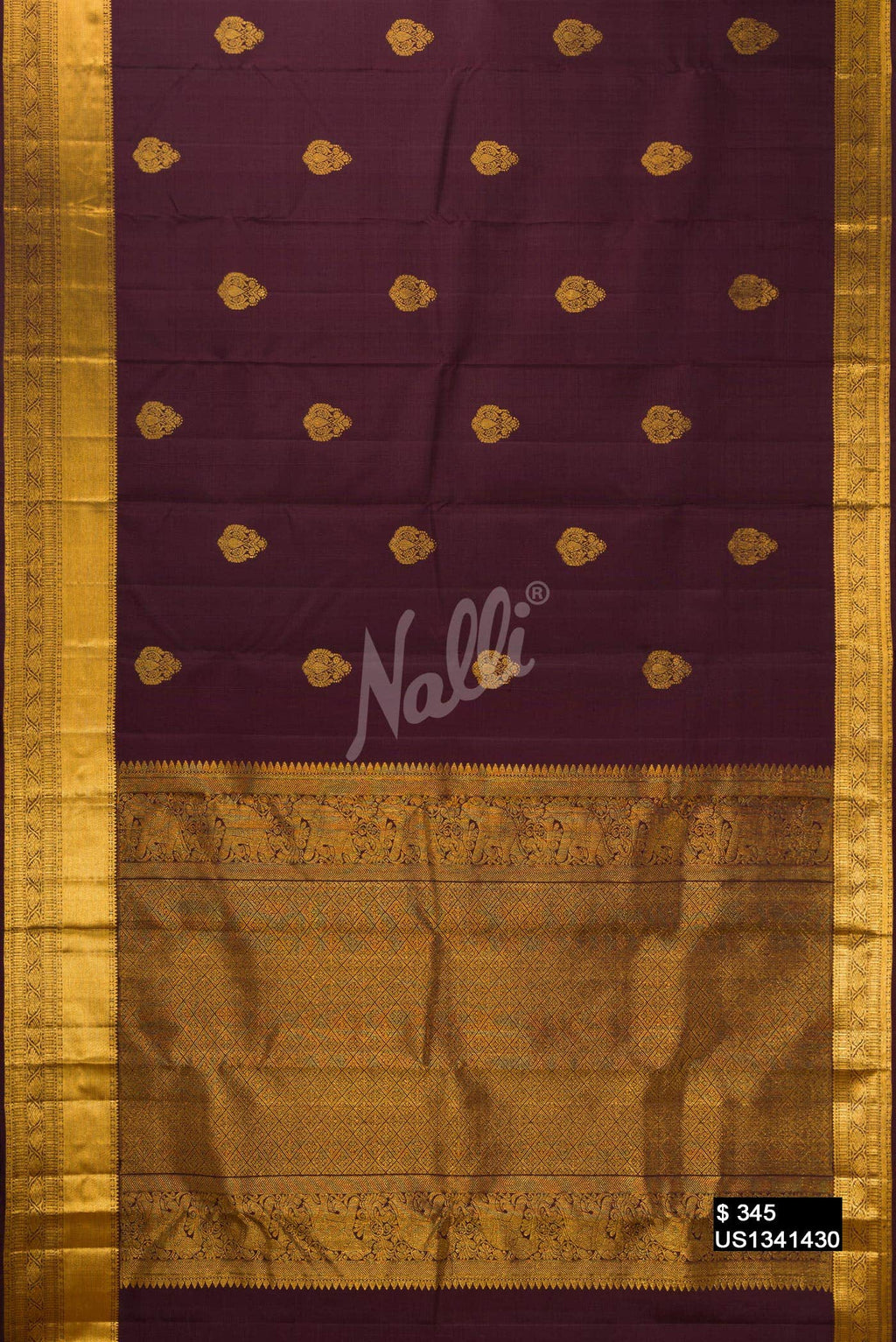 Coffee Brown Kanchipuram Silk Saree