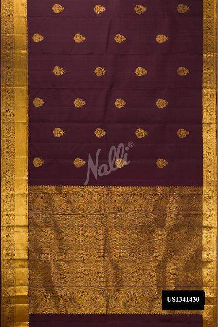Coffee Brown Kanchipuram Silk Saree