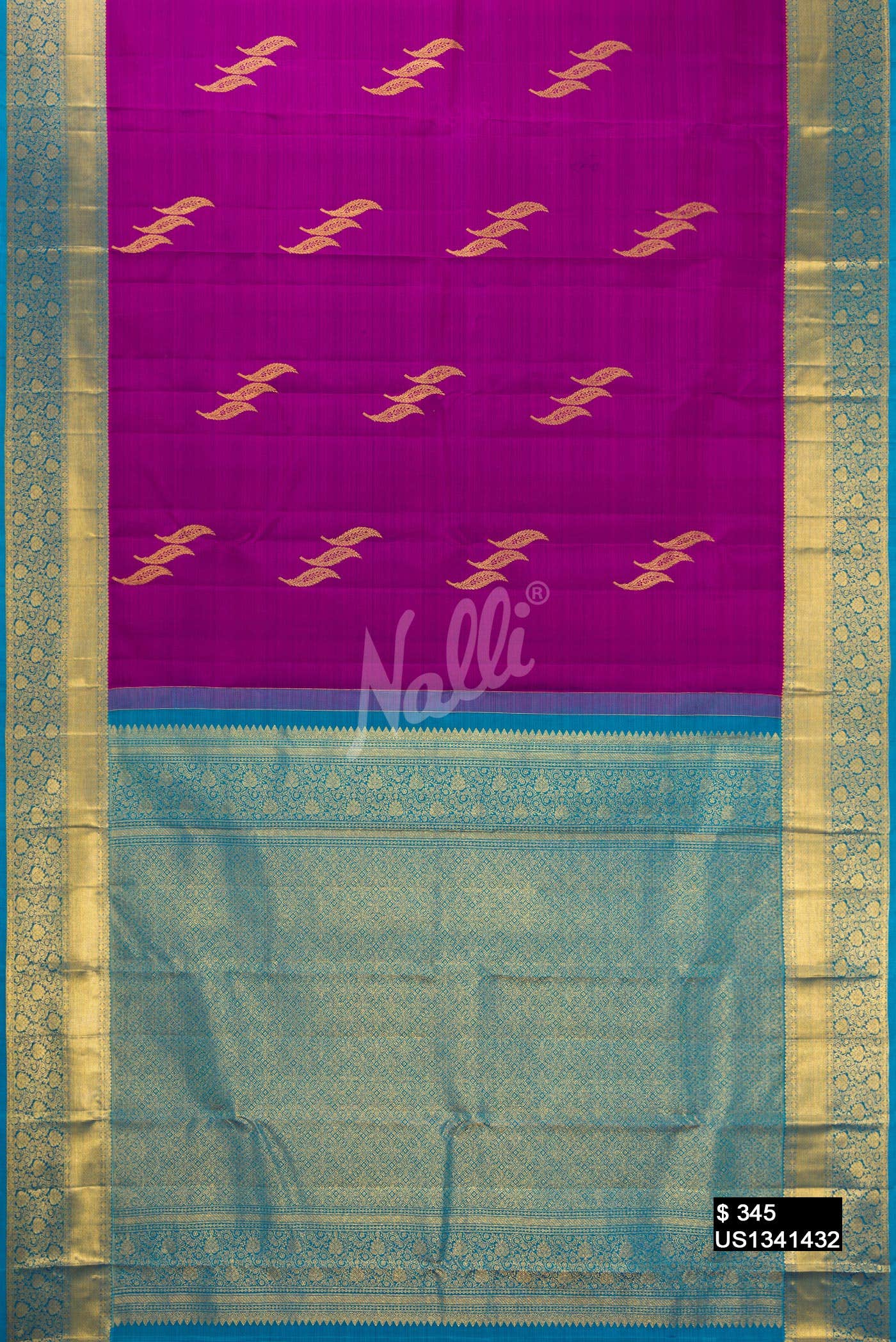 Magenta Kanchipuram Silk Saree