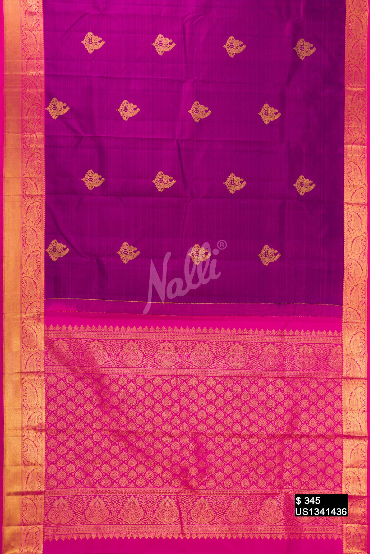 Purple Kanchipuram Silk Saree