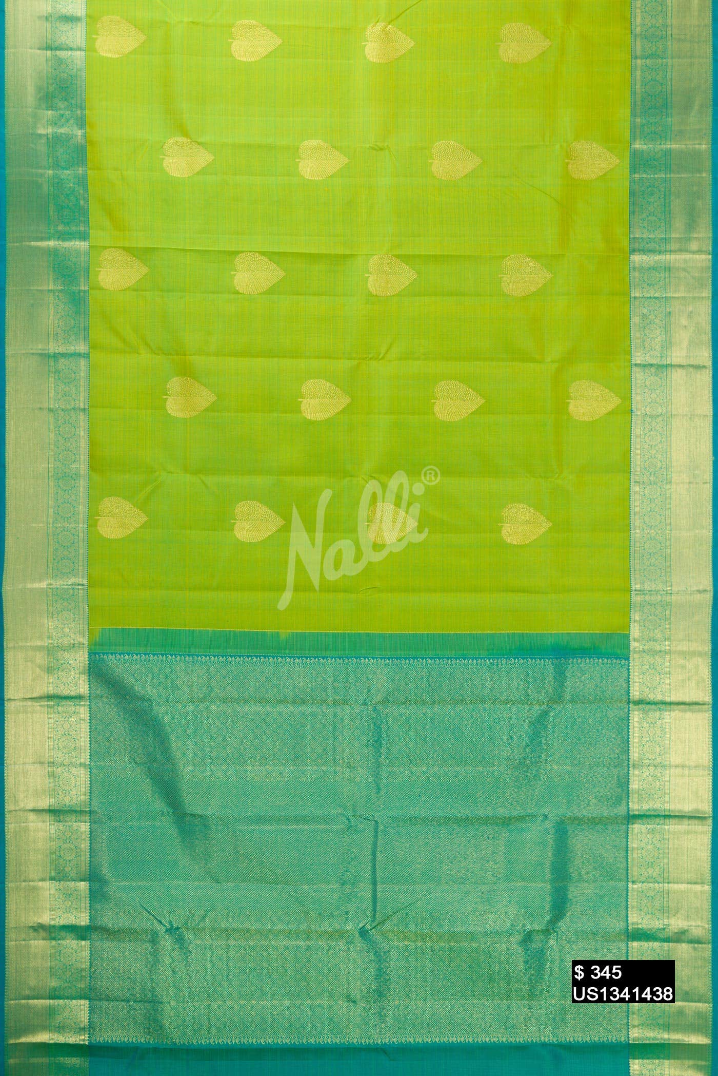 Parrot Green Kanchipuram Silk Saree