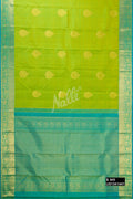 Parrot Green Kanchipuram Silk Saree