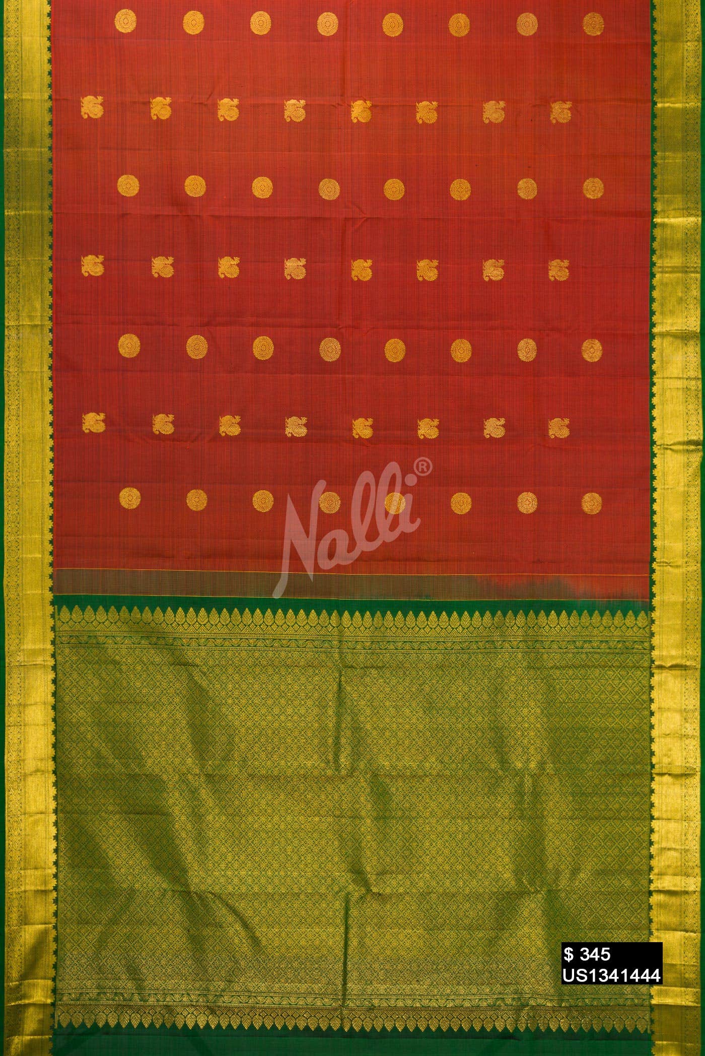Maroon Kanchipuram Silk Saree