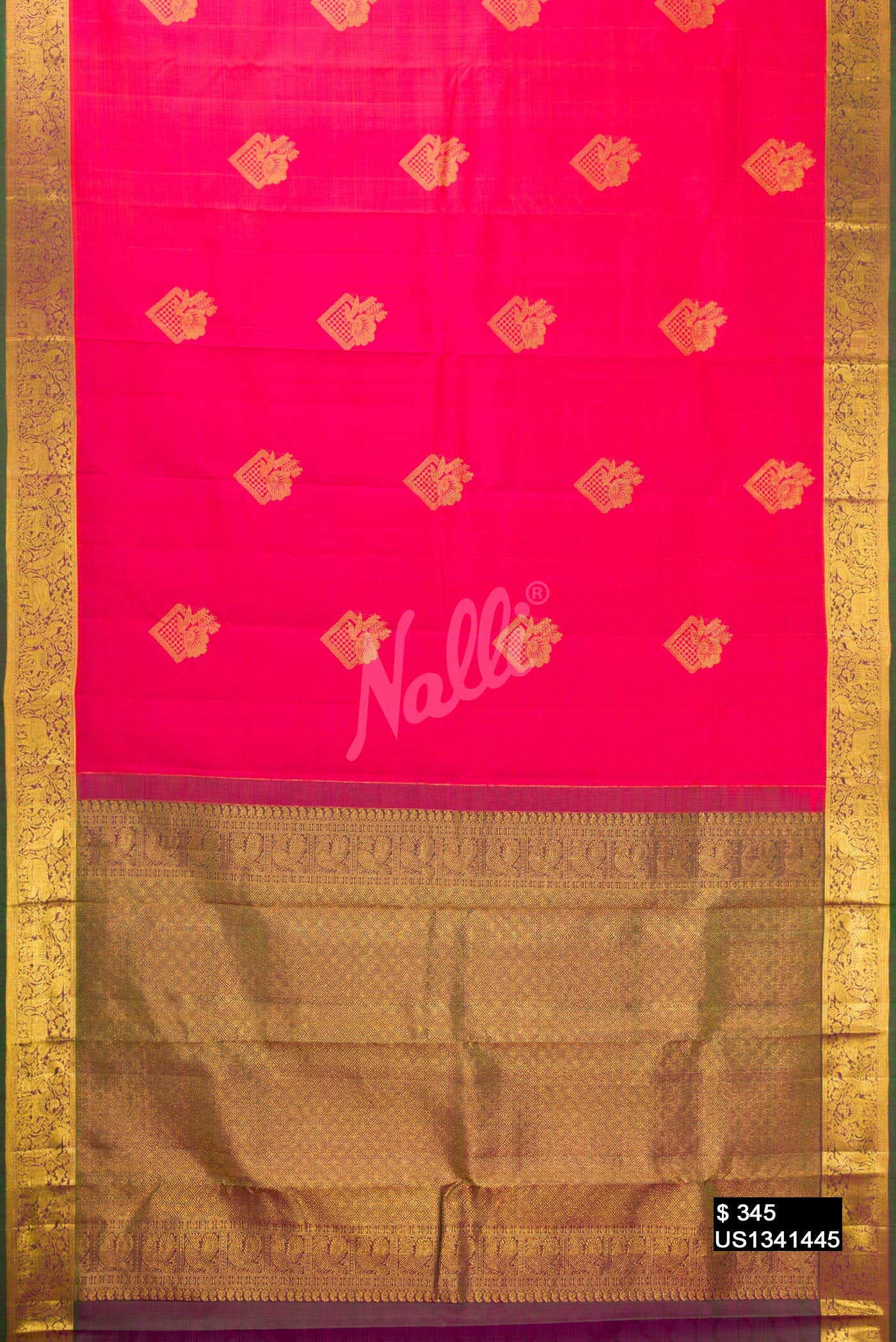 Pink Kanchipuram Silk Saree