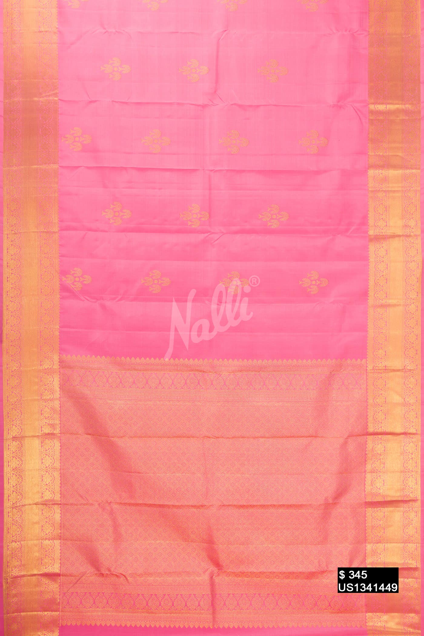 Pink Kanchipuram Silk Saree