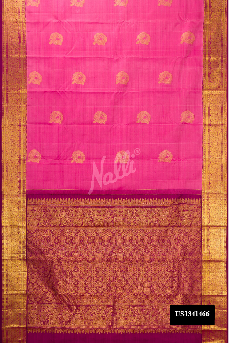 Pink Kanchipuram Silk Saree