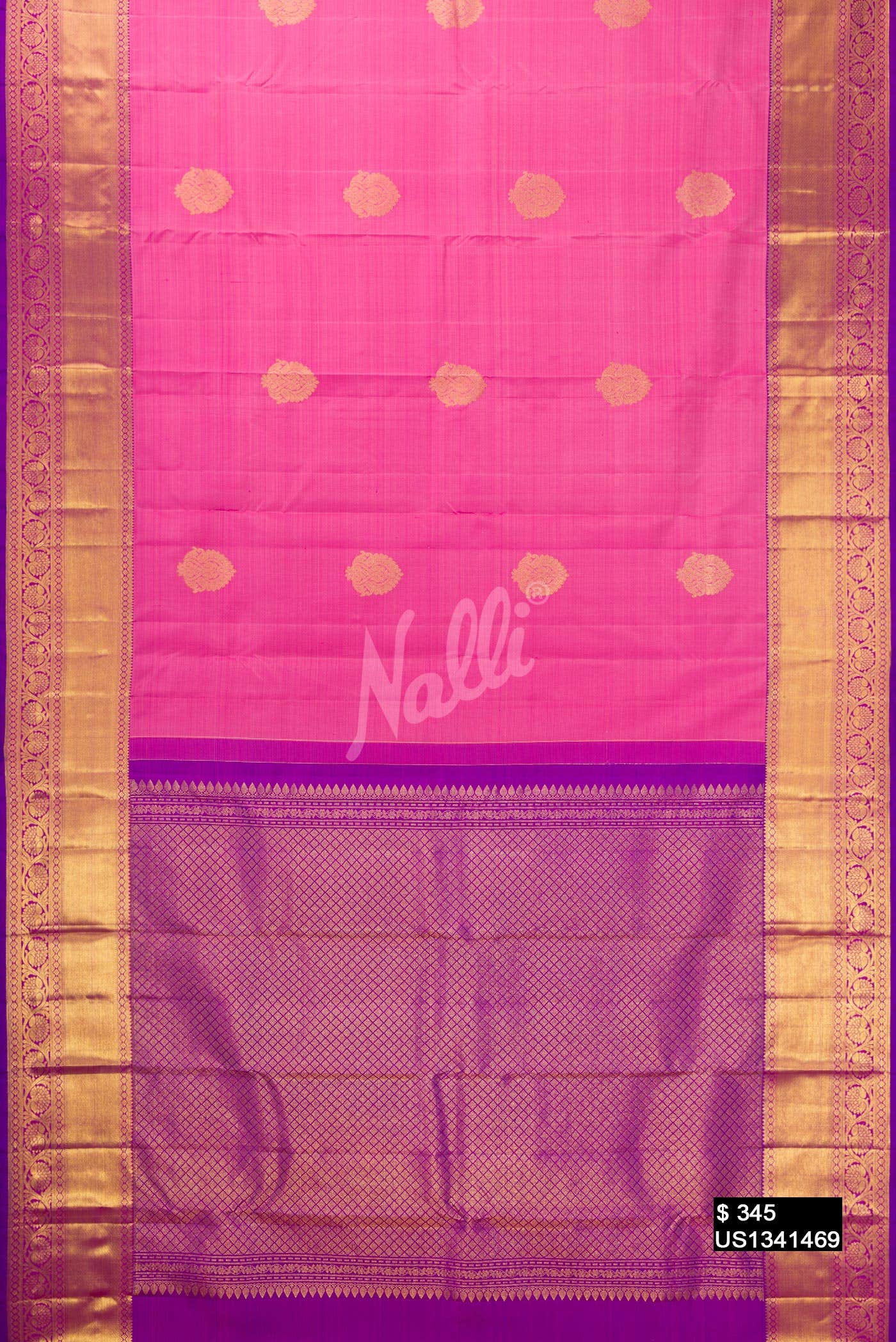 Pink Kanchipuram Silk Saree