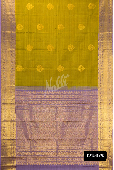Mehandi Green Kanchipuram Silk Saree