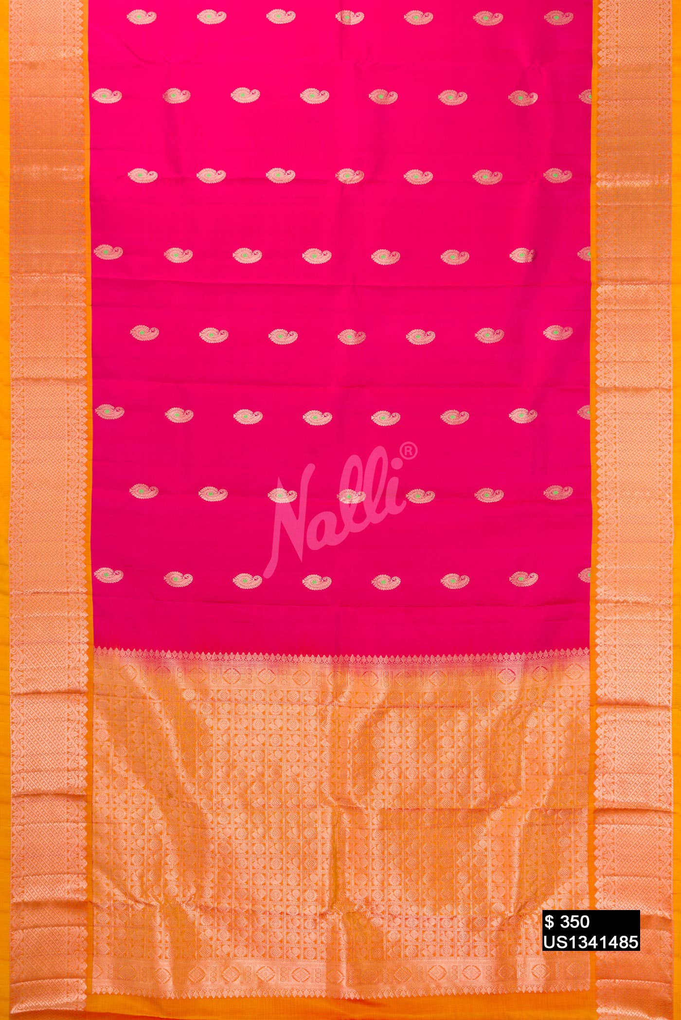 Pink Kanchipuram Silk Saree