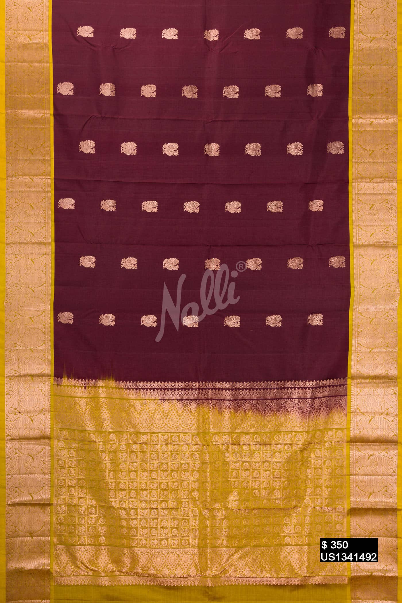 Coffee Brown Kanchipuram Silk Saree