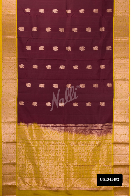 Coffee Brown Kanchipuram Silk Saree
