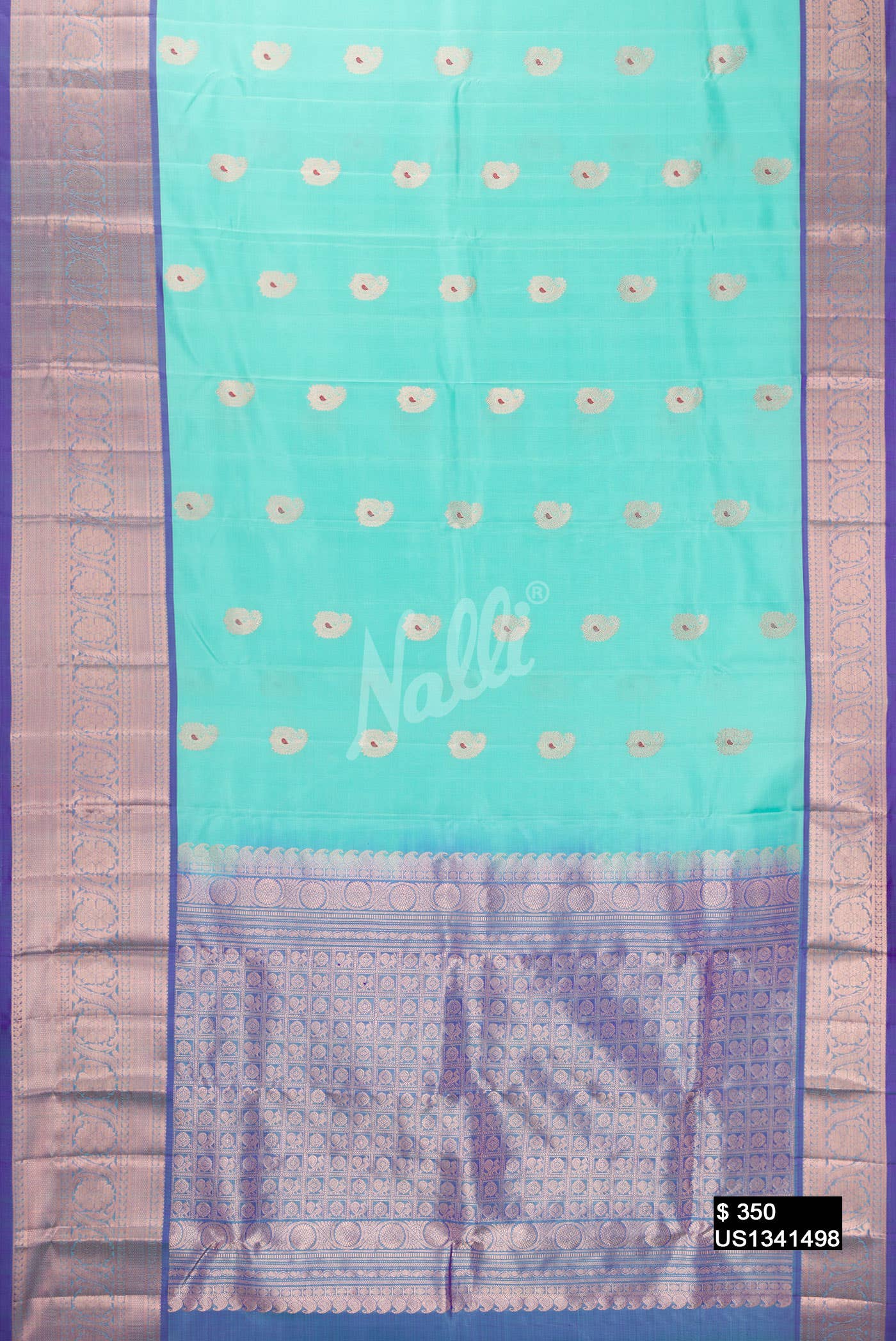 Light Blue Kanchipuram Silk Saree