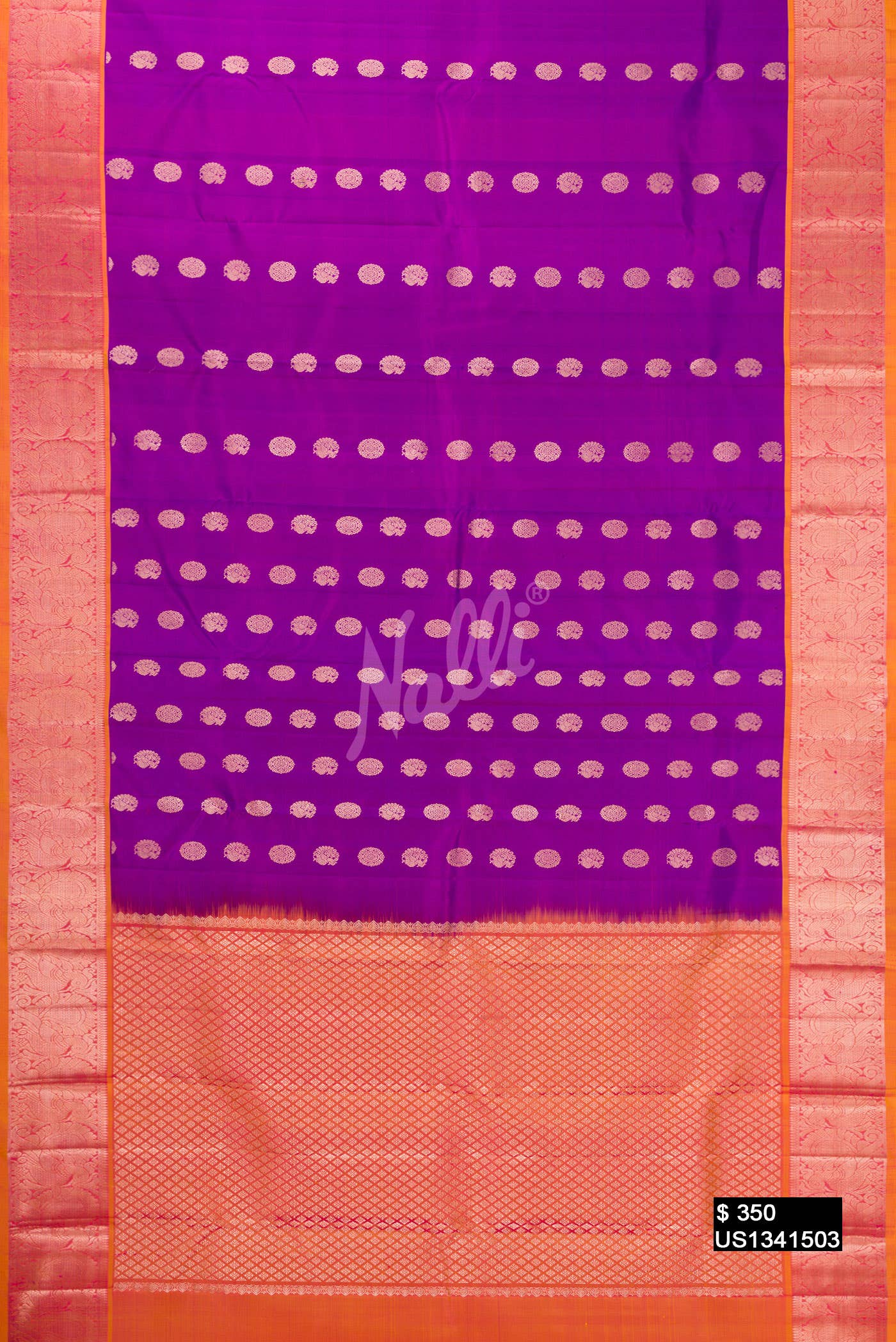 Purple Kanchipuram Silk Saree