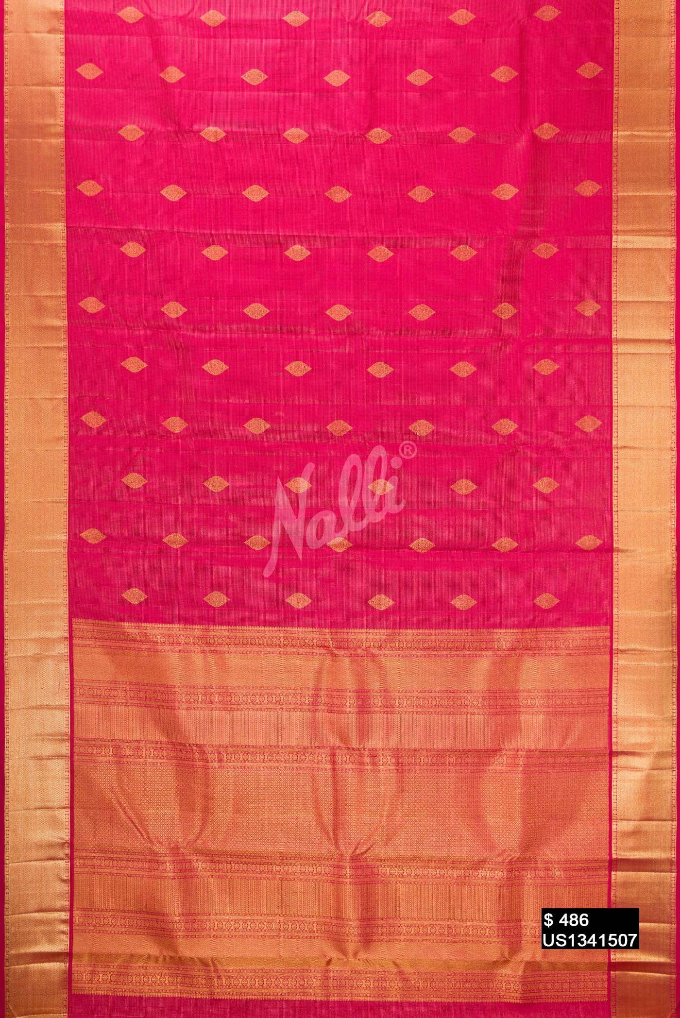 Pink Kanchipuram Silk Saree