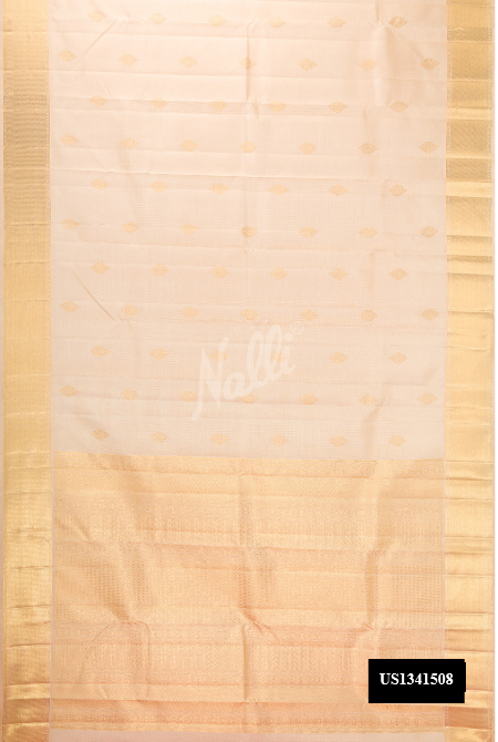 Beige Kanchipuram Silk Saree