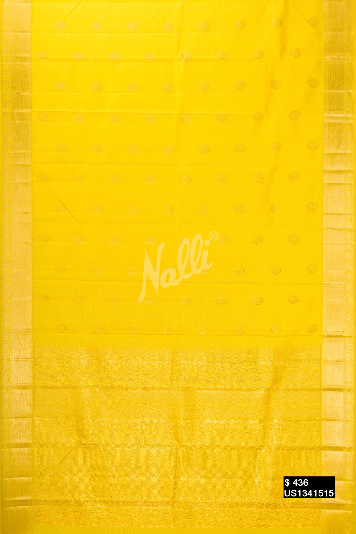 Yellow Kanchipuram Silk Saree