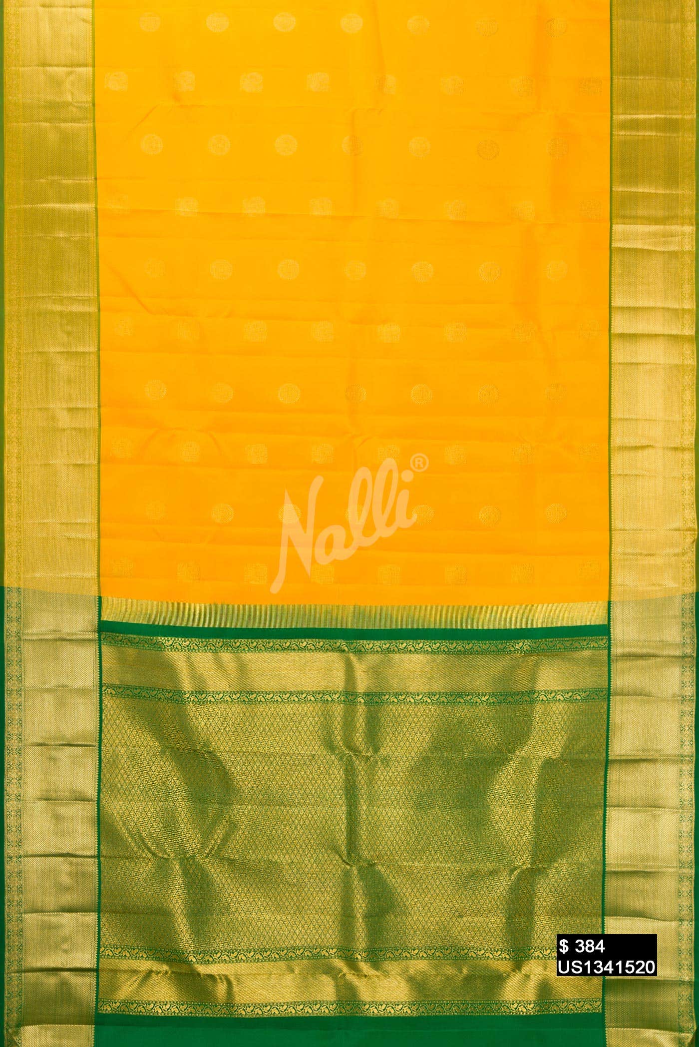 Yellow Kanchipuram Silk Saree