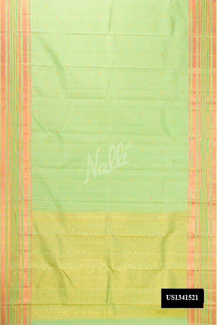 Pista Green Kanchipuram Silk Saree
