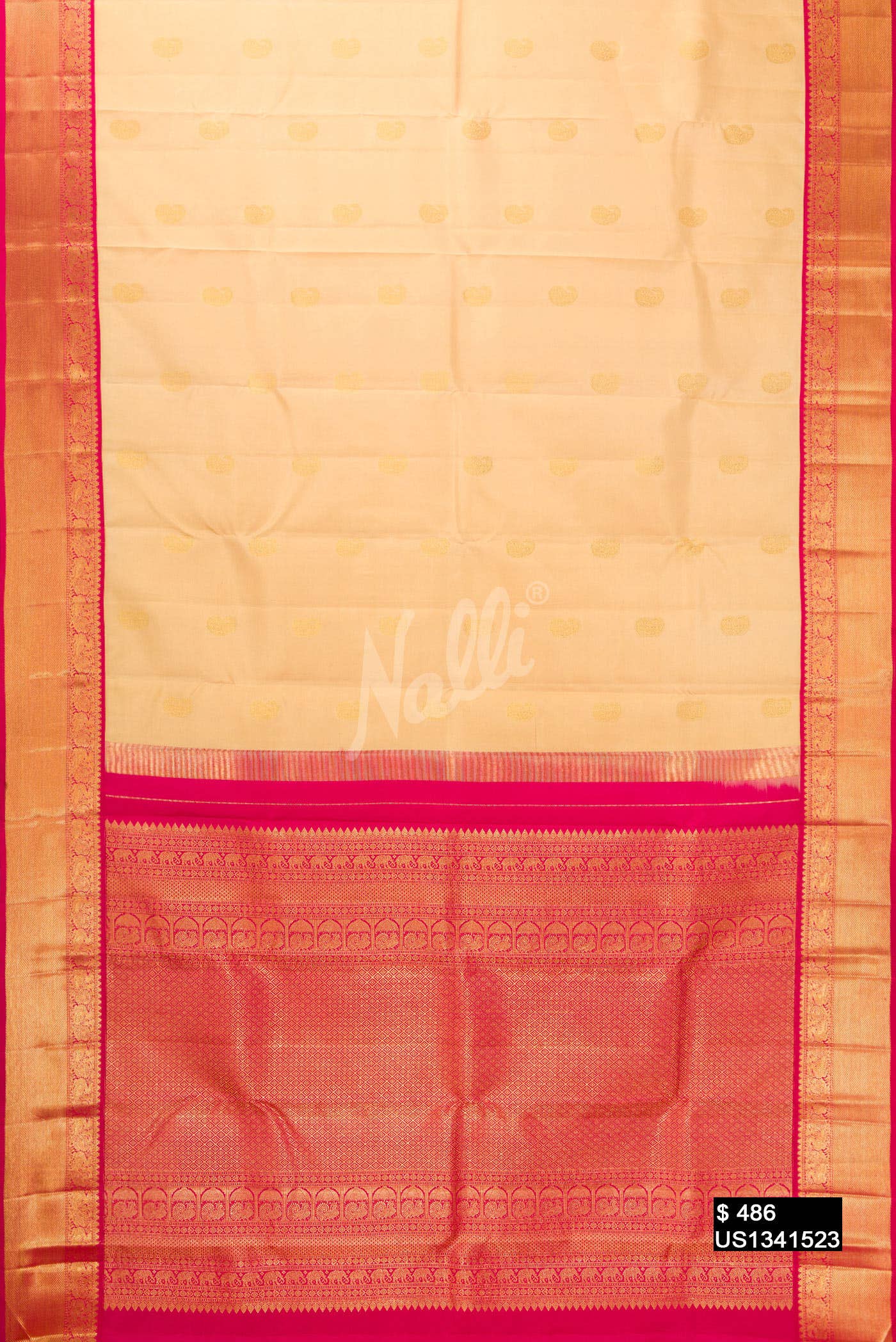 Sandal Kanchipuram Silk Saree