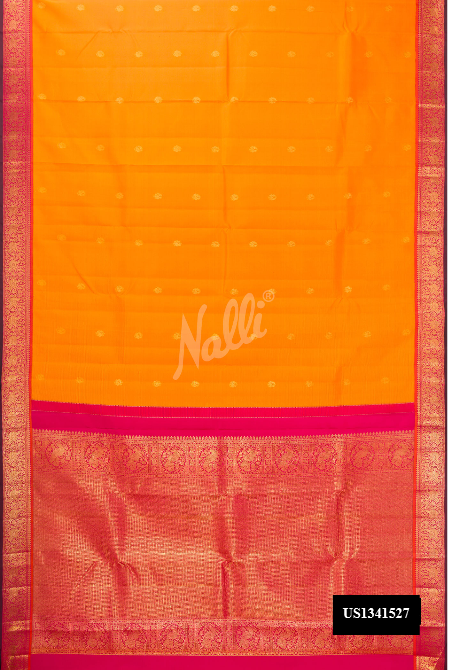 Orange Kanchipuram Silk Saree
