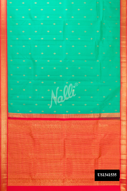 Sea Green Kanchipuram Silk Saree
