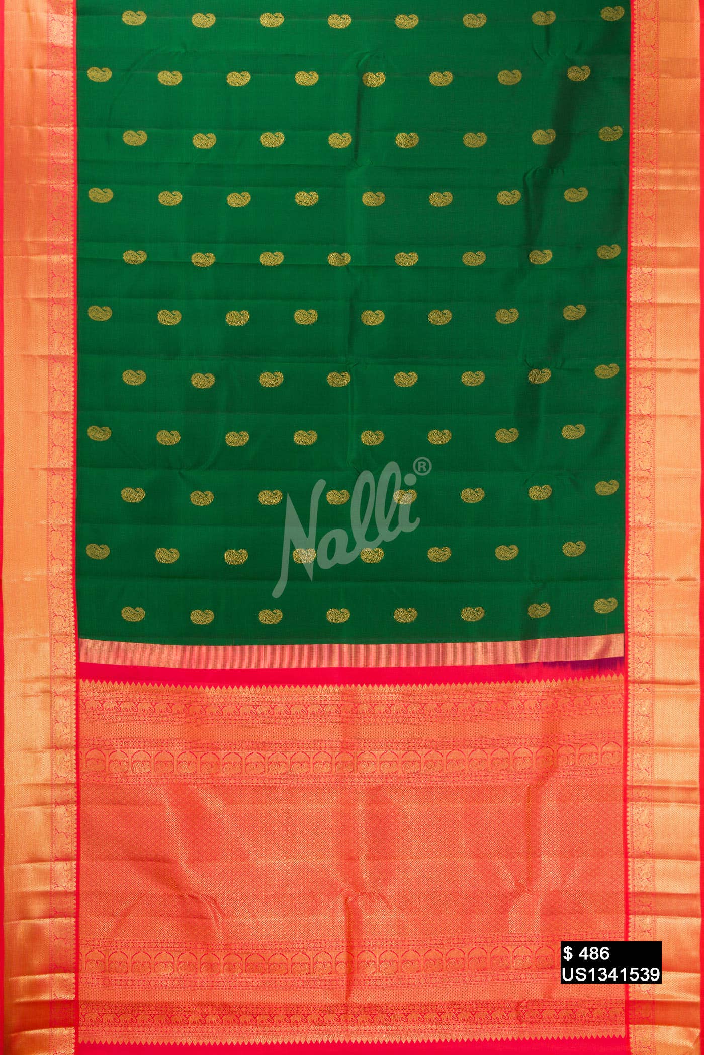 Green Kanchipuram Silk Saree