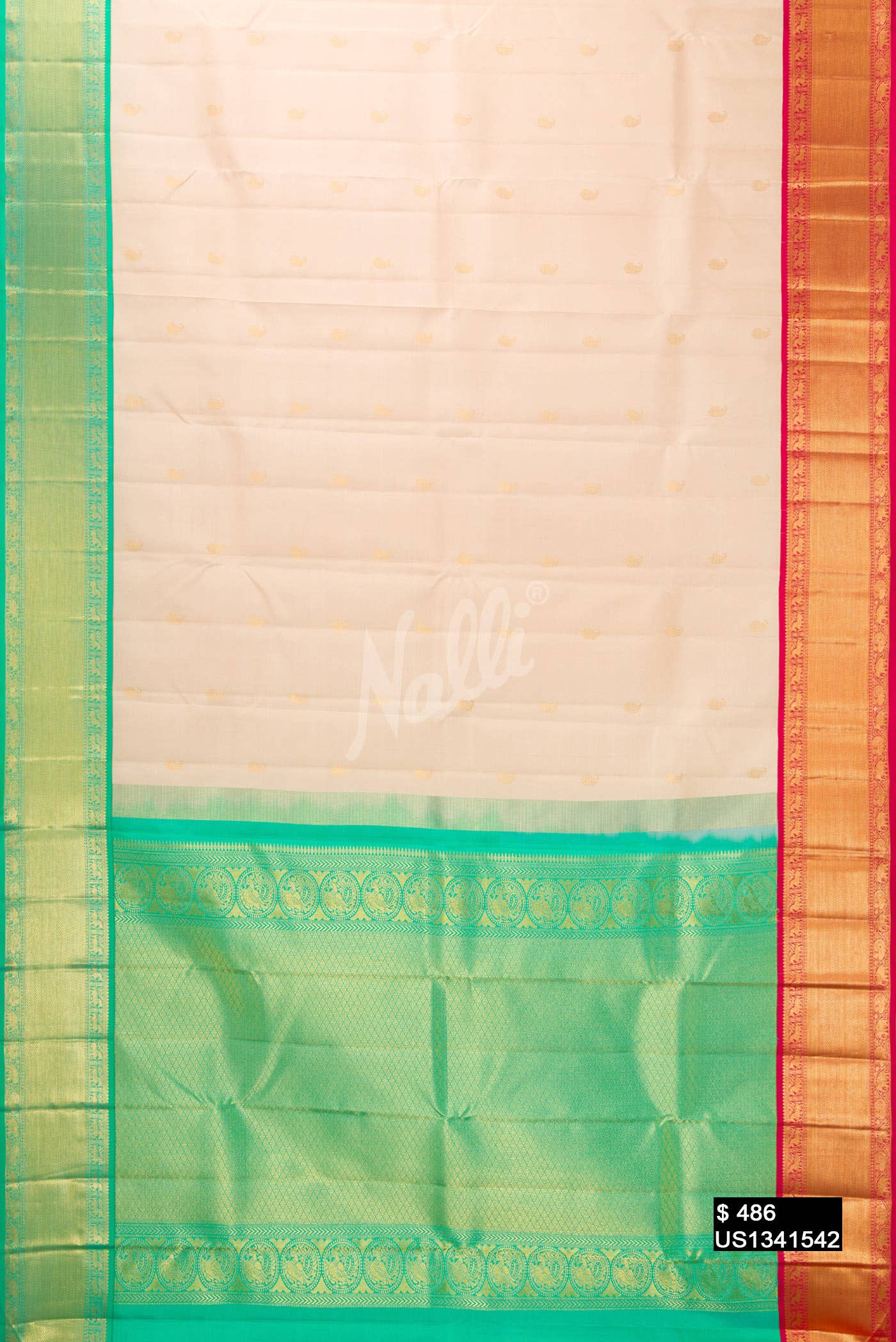 Sandal Kanchipuram Silk Saree