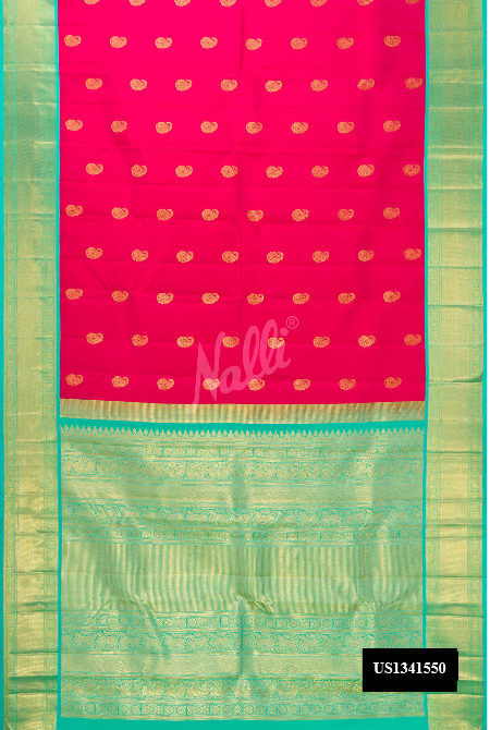 Dark Pink Kanchipuram Silk Saree