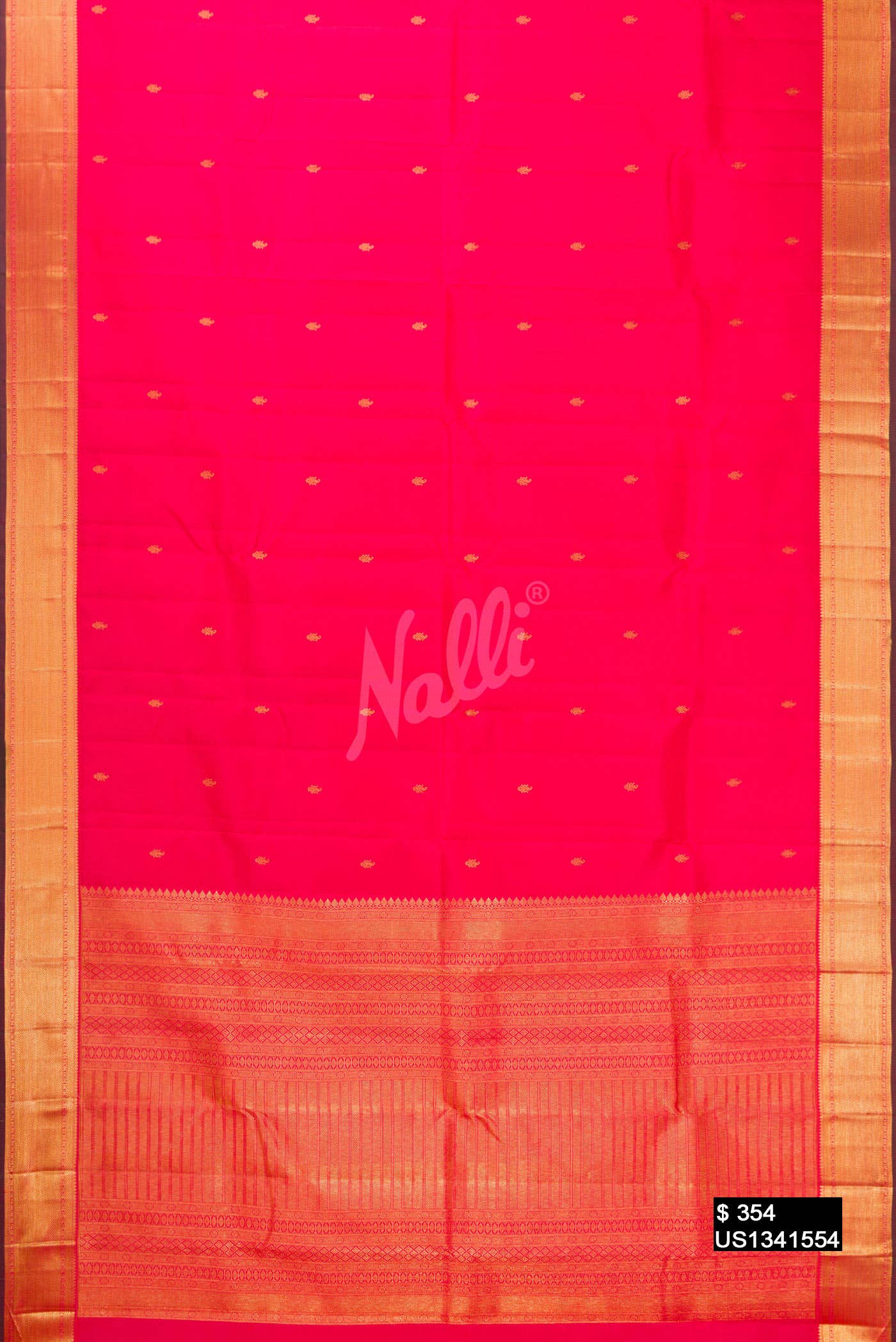 Dark Pink Kanchipuram Silk Saree