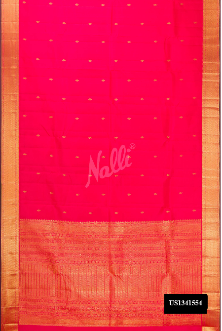 Dark Pink Kanchipuram Silk Saree