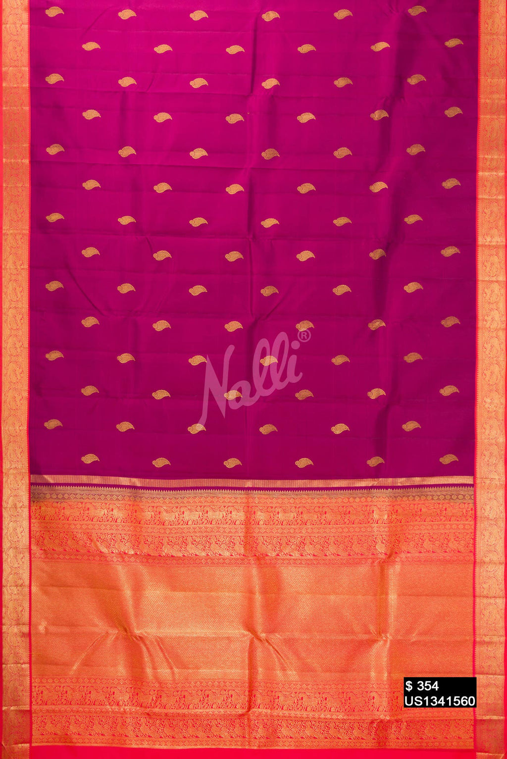 Magenta Kanchipuram Silk Saree