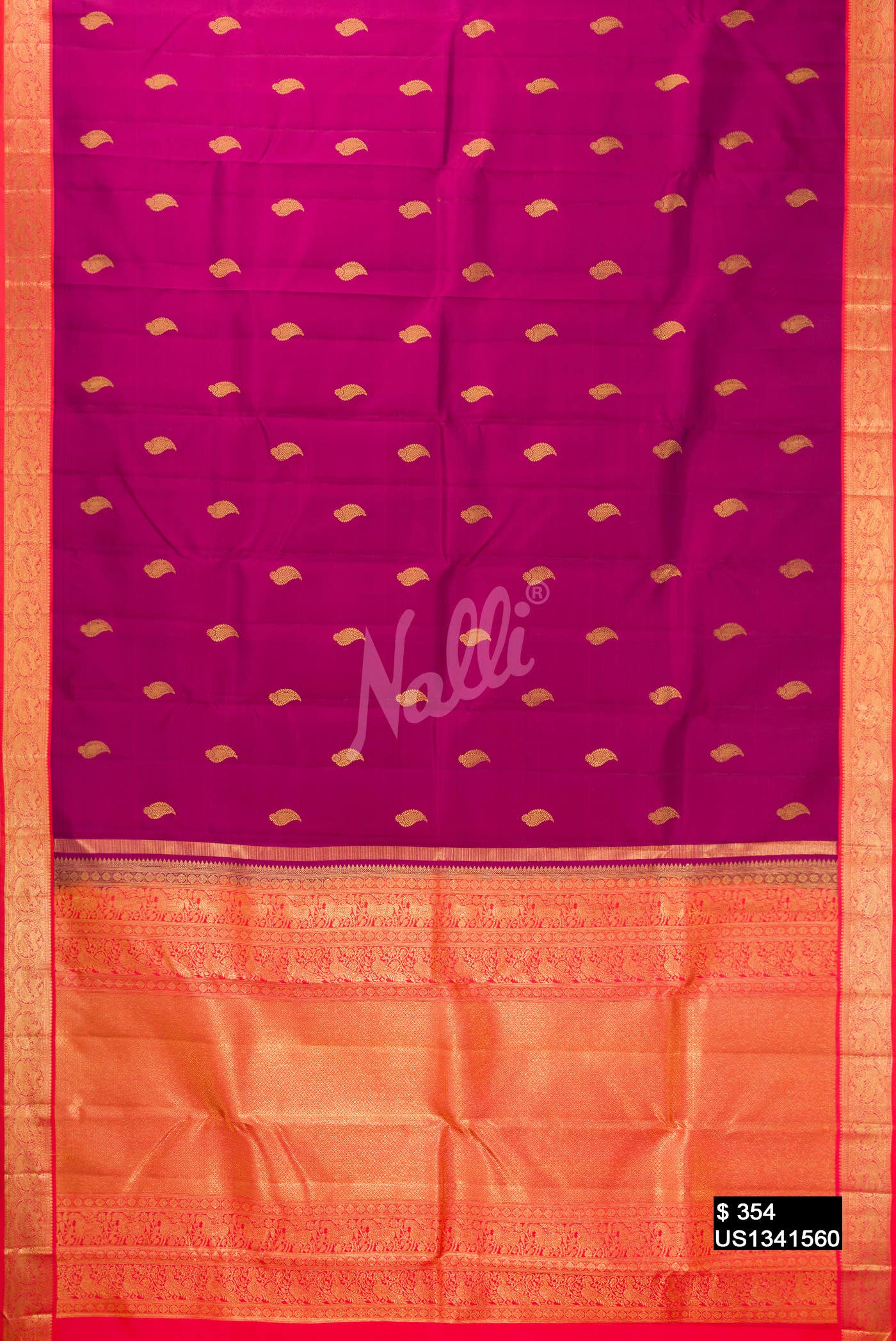 Magenta Kanchipuram Silk Saree