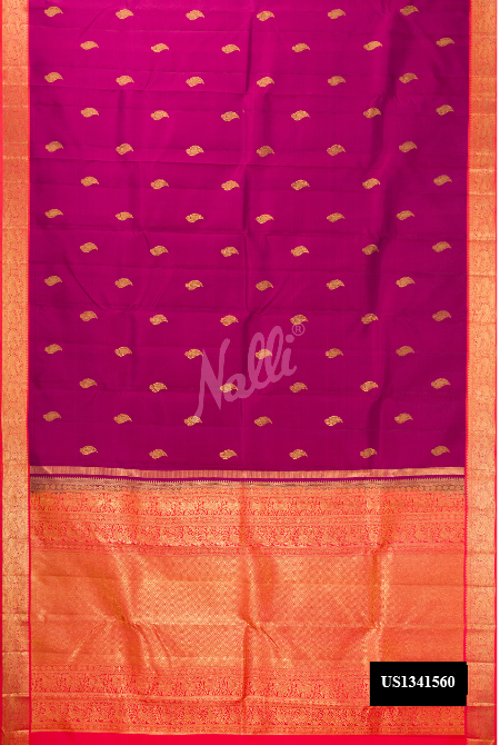 Magenta Kanchipuram Silk Saree