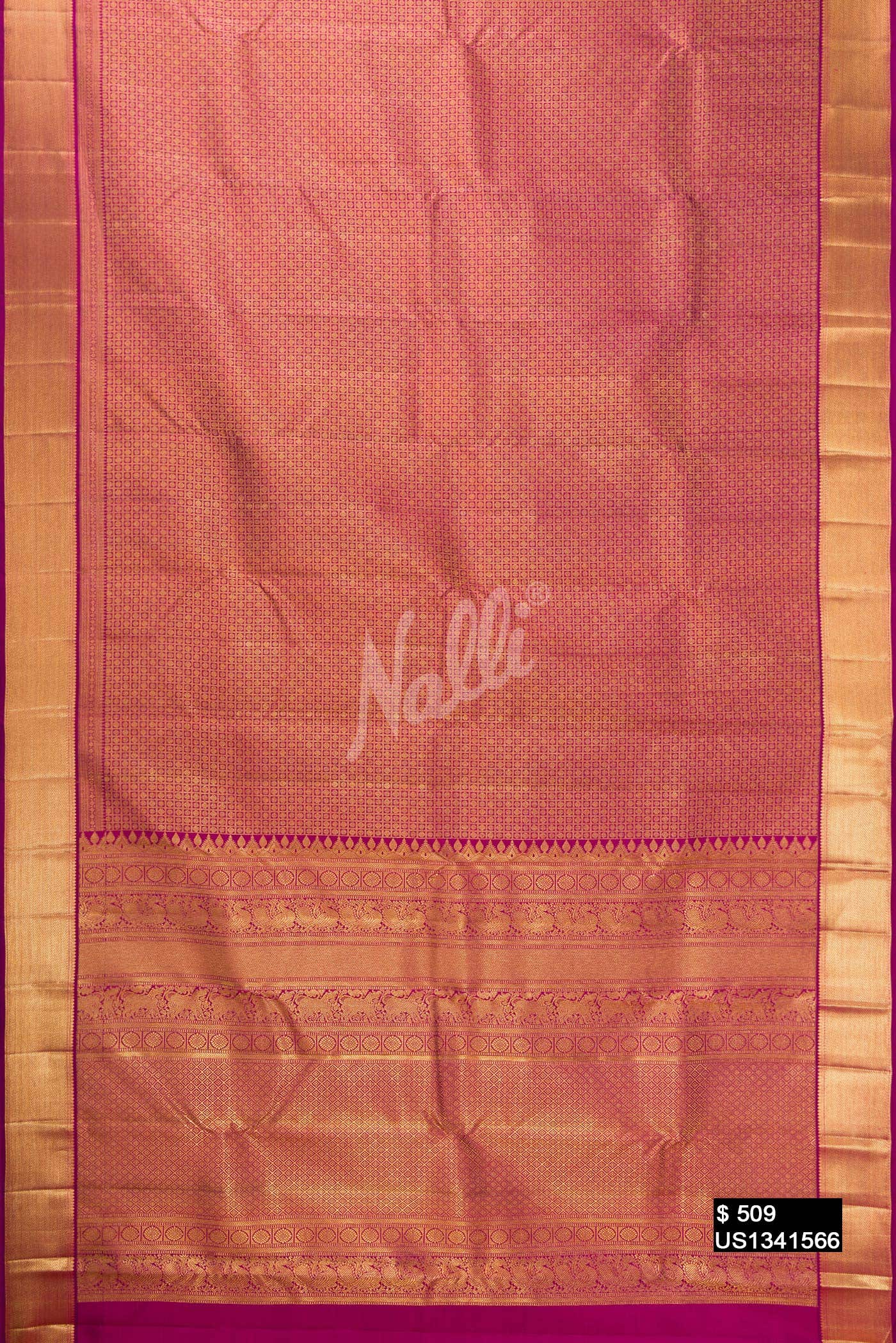 Purple Kanchipuram Silk Saree