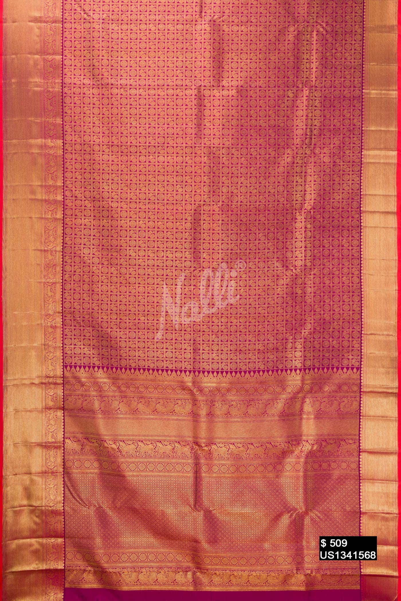 Magenta Kanchipuram Silk Saree